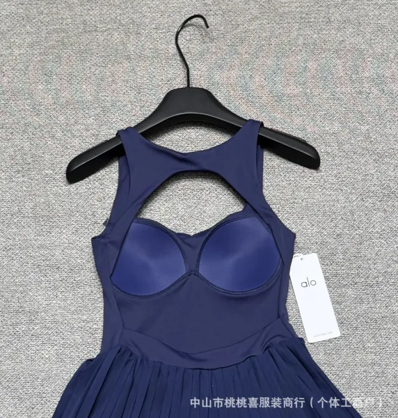 Alo Yoga Tennis Dress Navy Blue Activewear - 20