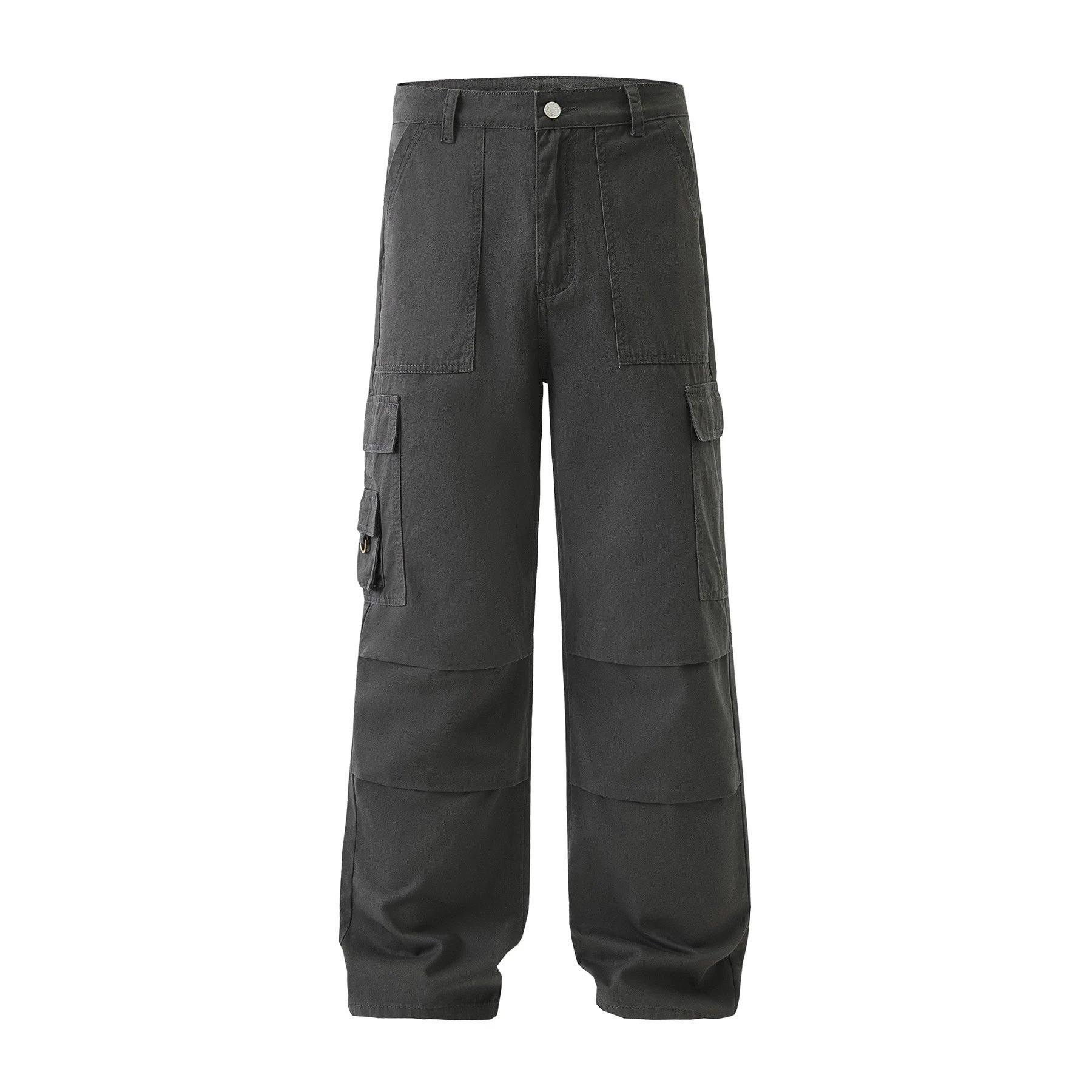 Design Wide-Leg Straight-Cut Black Pants - 20