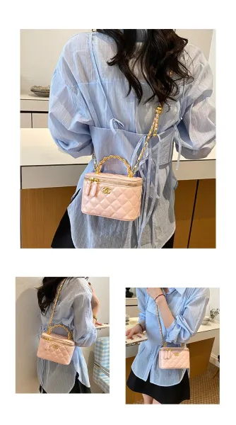 Chanel Mini Vanity Bag White Quilted Leather Handbag - 9