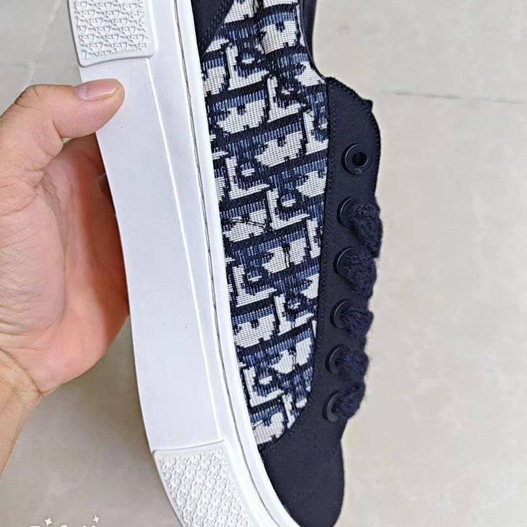 Dior B23 Oblique Monogram Low-Top Sneakers Black / White - 5