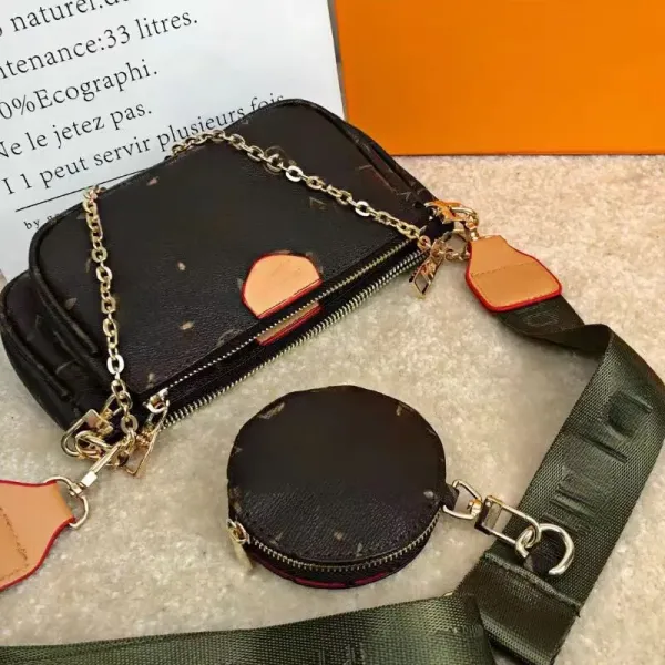 Louis Vuitton Multi Pochette Accessoires Black Monogram Empreinte Crossbody Bag - 6