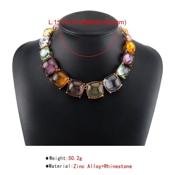 Design Abstract Two-Tone Choker Necklace Jewelry - 6