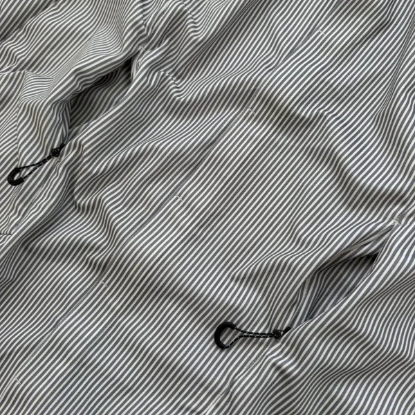 Oakley Striped Mandarin Collar Shirt Gray Tops Shirt - 18