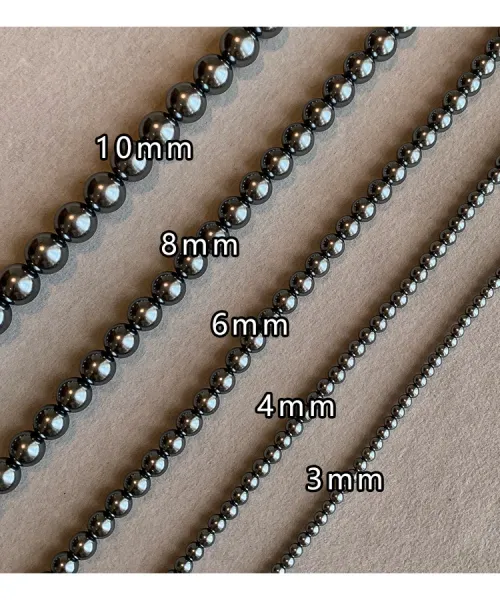 Design Pearl Bead Necklace Gray Metallic Necklace Jewelry - 8