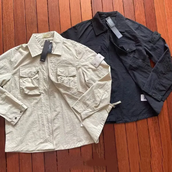 Stone Island Shadow Project G80 Shirt-Jacket Beige and Black Outerwear - 5
