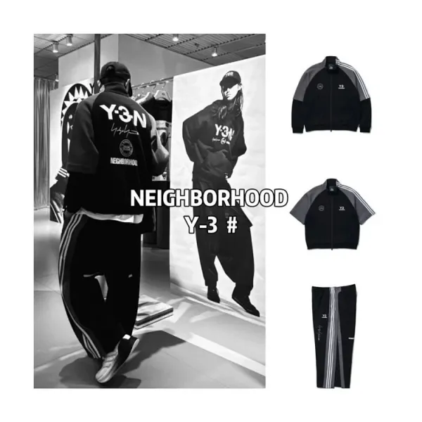 Adidas Y-3 x Neighborhood Track Jacket and Pants Black Gray Set Tracksuit - 6