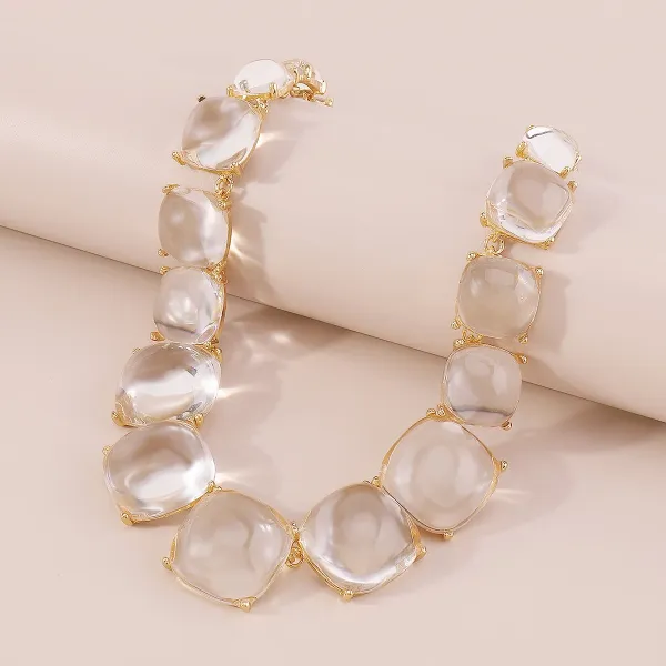Design Abstract Two-Tone Choker Necklace Jewelry - 31