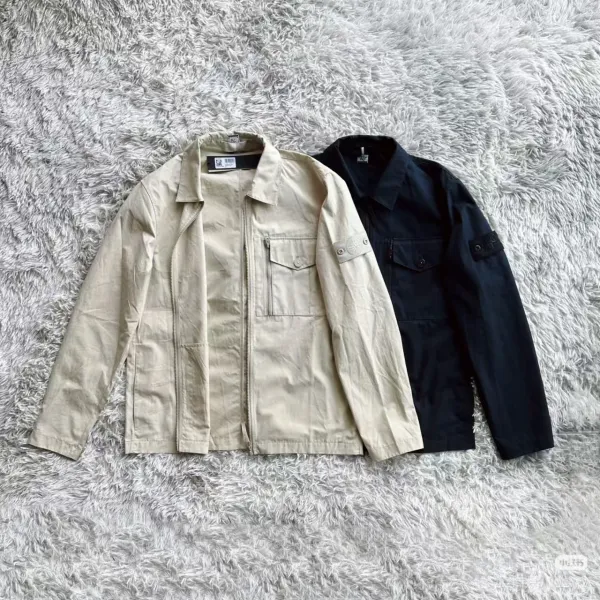 Stone Island Shadow Project G80 Shirt-Jacket Beige and Black Outerwear - 18