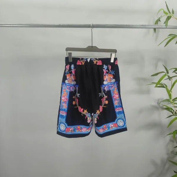 Versace Baroque Print Shirt and Shorts Set Navy Multicolor - 3