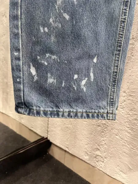 Polo Ralph Lauren Paint-Splatter Straight-Leg Jeans Blue - 5
