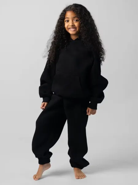 Design Oversized Hoodie and Jogger Set Black Casual Set - 7