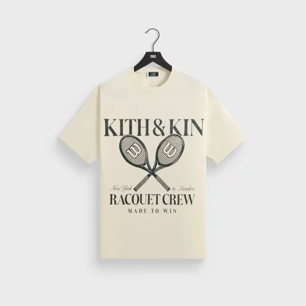 Kith x Wilson Racquet Crew Beige T-Shirt - 1