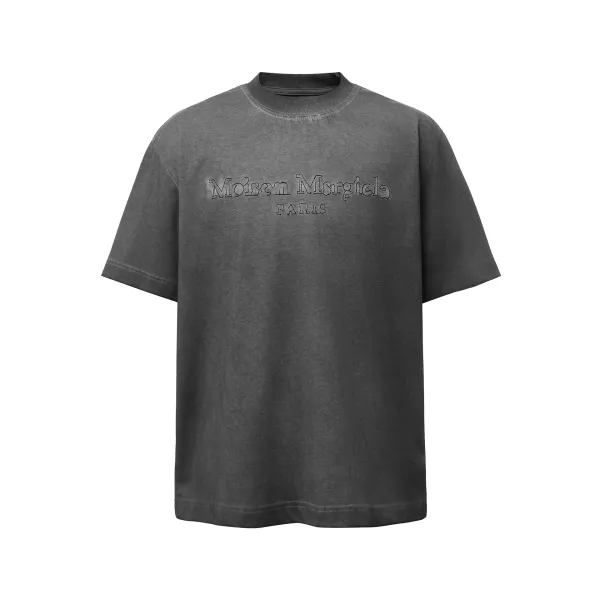 Maison Margiela Tabi Logo Washed Gray T-Shirt - 5