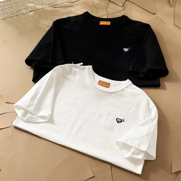 Human Made Heart Logo T-Shirt White and Black - 43
