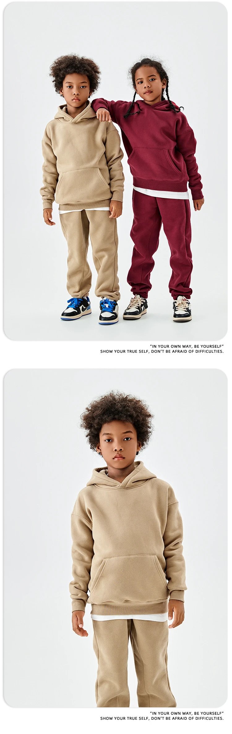 Essentials Oversized Hoodie and Sweatpants Set Yellow Kids - 22