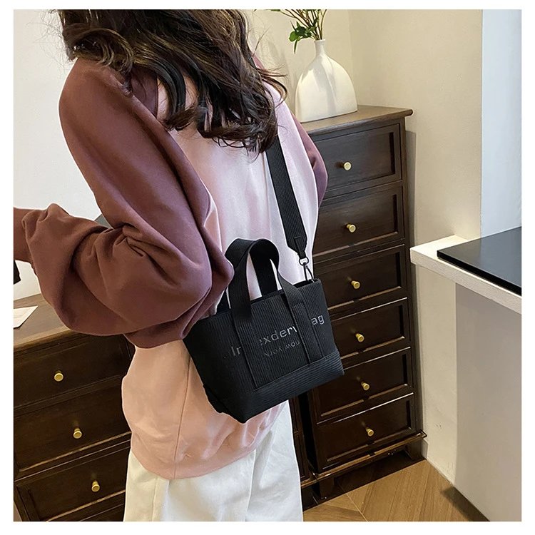 Design Luyuqianduo Mini Tote Bag Black Handbag Handbags - 12