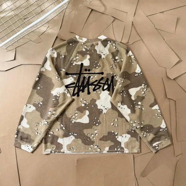 Stussy Camo Mesh Oversized Sweatshirt Multicolor Sweater - 18