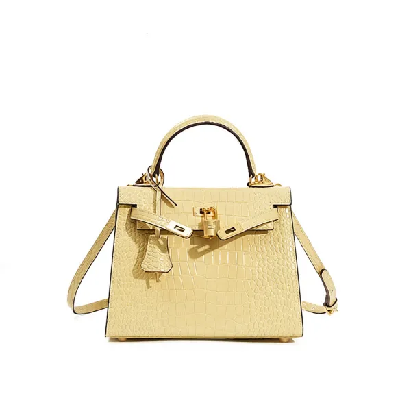 Hermès Kelly Mini Crocodile Beige Handbag - 1