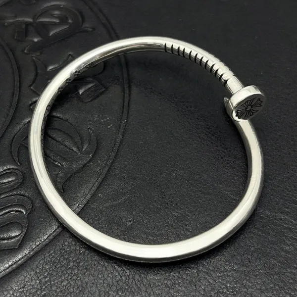 Chrome Hearts Nail Bracelet Silver Jewelry - 6