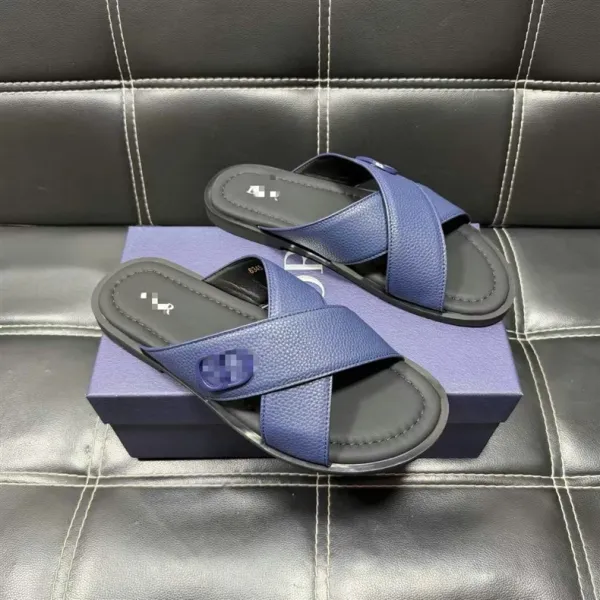 Design Suede Slide Sandals Purple / Black Slippers - 10
