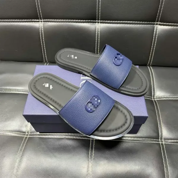 Design Suede Slide Sandals Purple / Black Slippers - 13