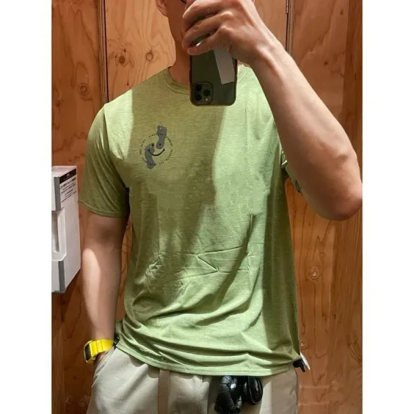 Patagonia Running Through the Mind, Body and Spirit T-Shirt Olive Green T-Shirt - 11