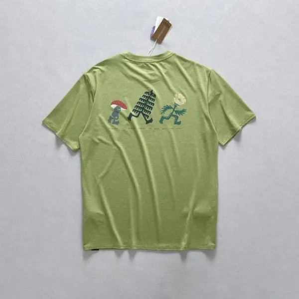 Patagonia Running Through the Mind, Body and Spirit T-Shirt Olive Green T-Shirt - 23