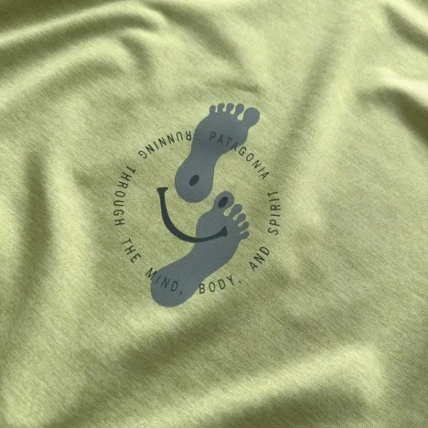 Patagonia Running Through the Mind, Body and Spirit T-Shirt Olive Green T-Shirt - 35