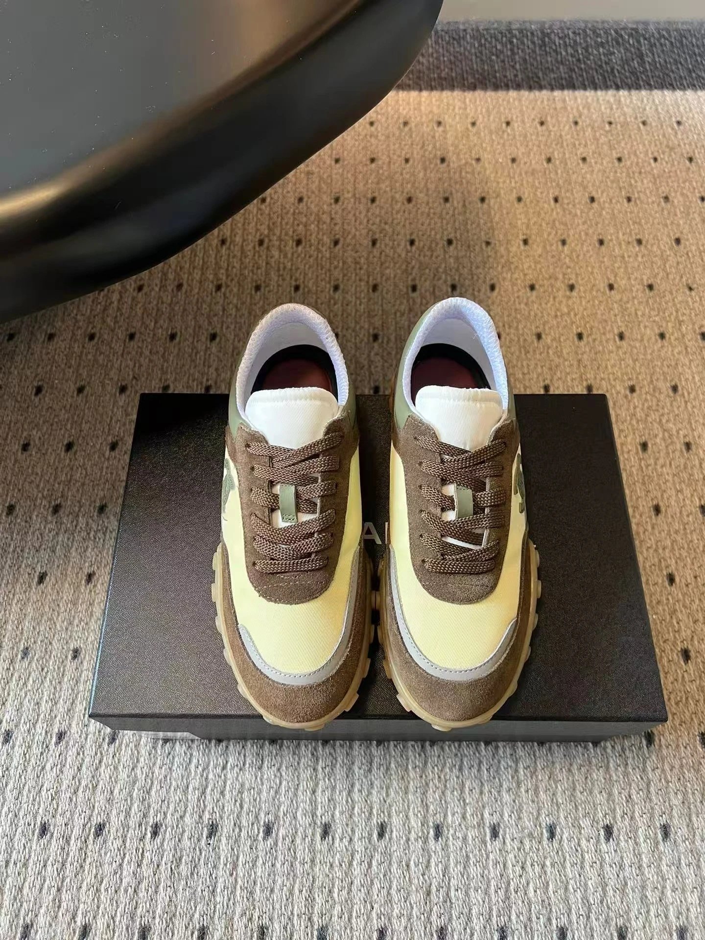 Balenciaga Track Trainer Yellow Brown Sneakers Chunky Sneakers