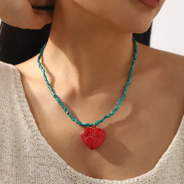 Design Charm Necklace Multicolor Seafood & Shell Pendant Necklace Jewelry - 23