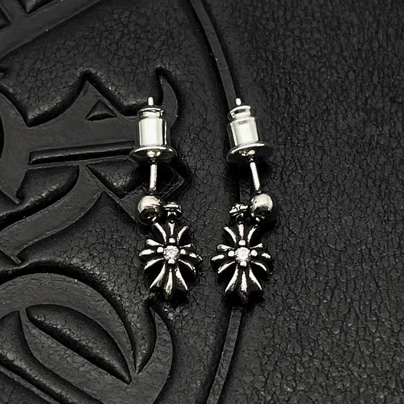 Chrome Hearts Maltese Cross Stud Earrings Gold - 4