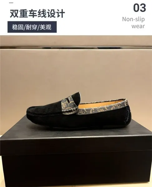 Dior Oblique Suede Loafers Black - 6