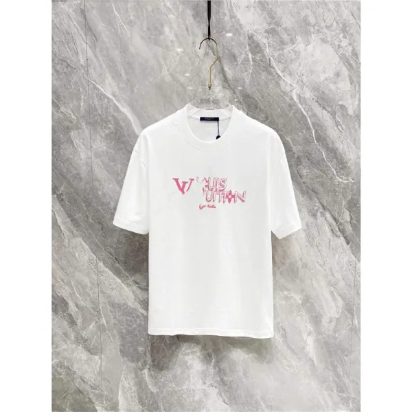 Louis Vuitton Monogram Script White T-Shirt - 1