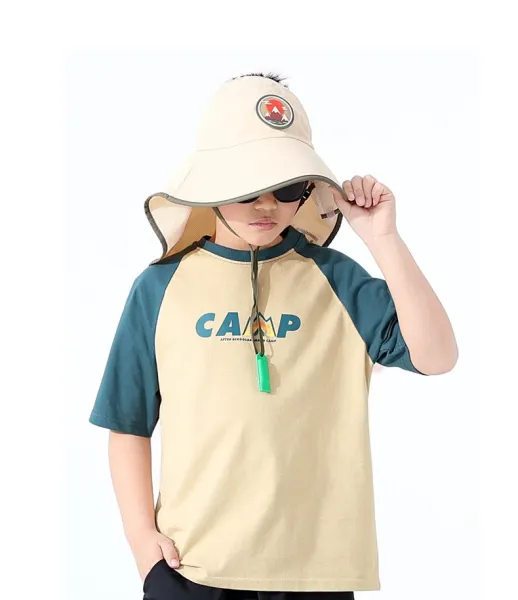Design Camp Print Raglan T-Shirt Mint Green - 2