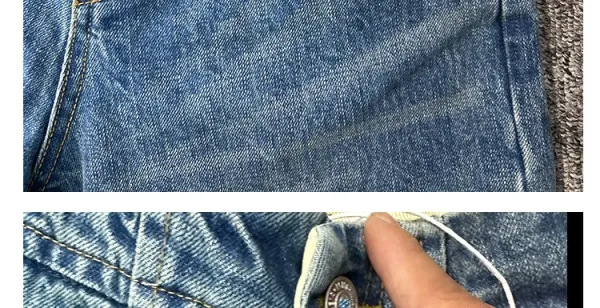 Design High-Waisted Distressed Button-Fly Jeans Blue - 15