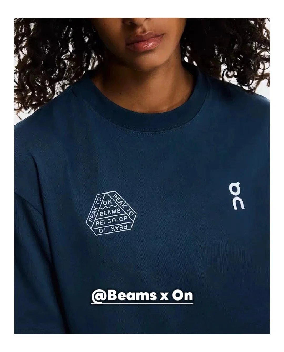 On x BEAMS Peak to Peak T-Shirt Navy - 5