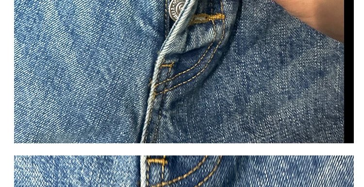 Design High-Waisted Distressed Button-Fly Jeans Blue - 17