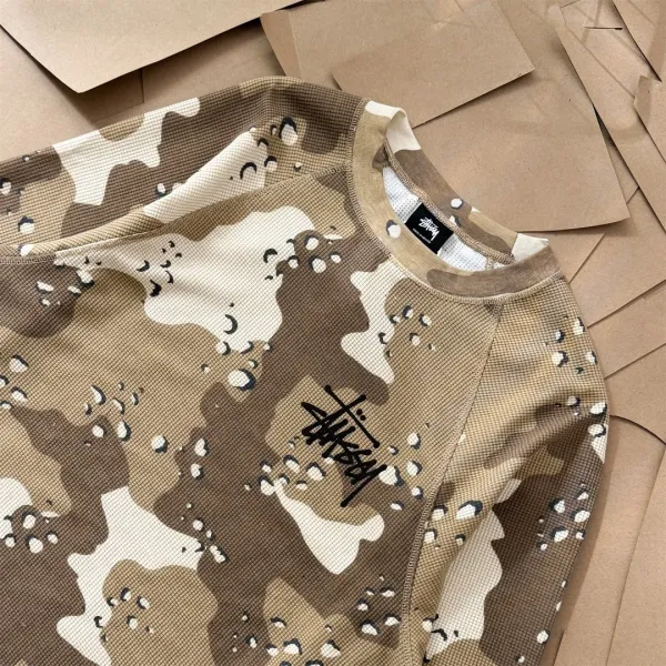 Stussy Camo Mesh Oversized Sweatshirt Multicolor Sweater - 19