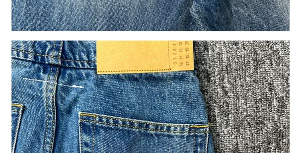 Design High-Waisted Distressed Button-Fly Jeans Blue - 24