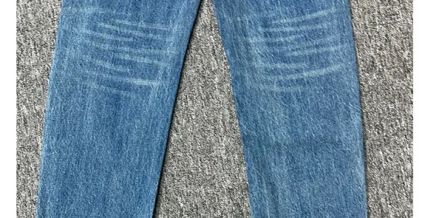 Design High-Waisted Distressed Button-Fly Jeans Blue - 27