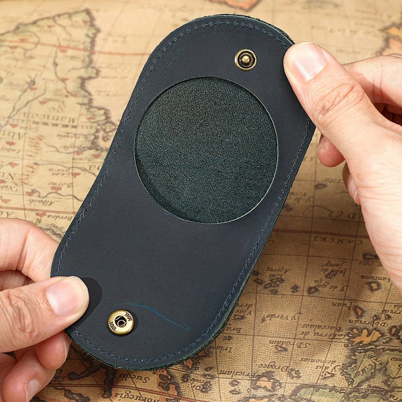 Minimalist Leather Coin Purse Black Wallet