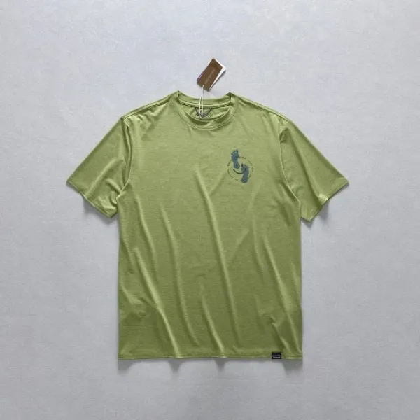 Patagonia Running Through the Mind, Body and Spirit T-Shirt Olive Green T-Shirt - 22