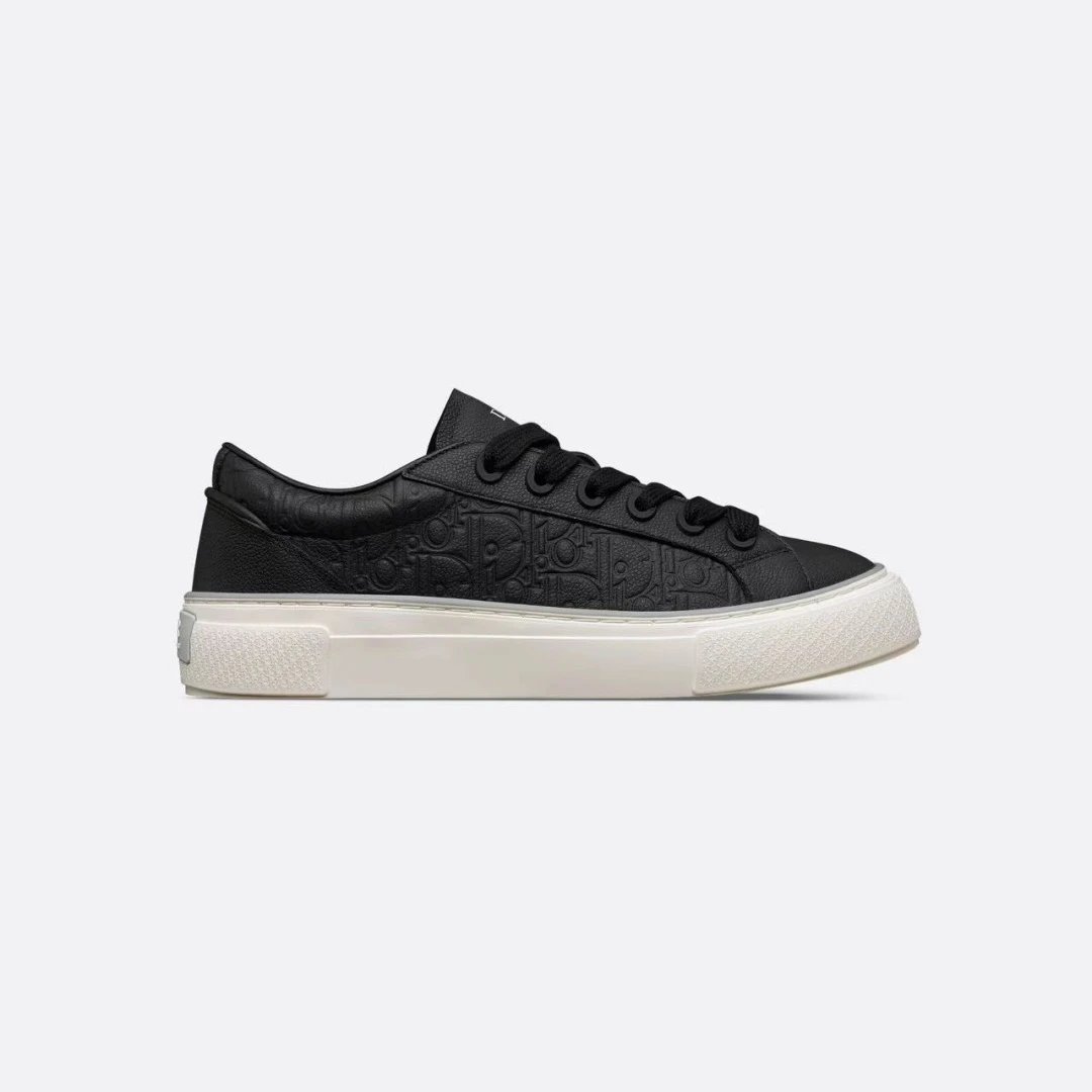 Dior B23 Oblique Monogram Low-Top Sneakers Black / White - 6