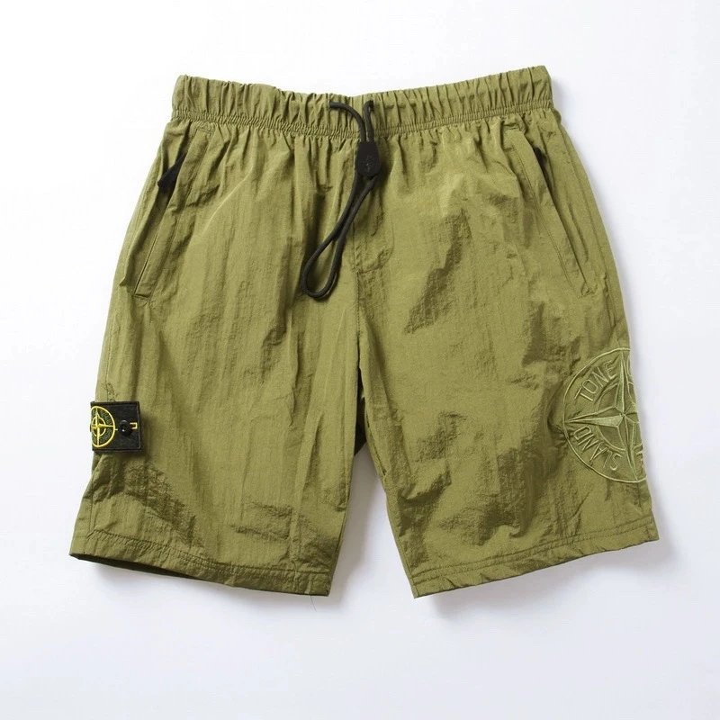 Stone Island Shadow Project Nylon Metal Shorts in Olive, Black, and Silver - 6