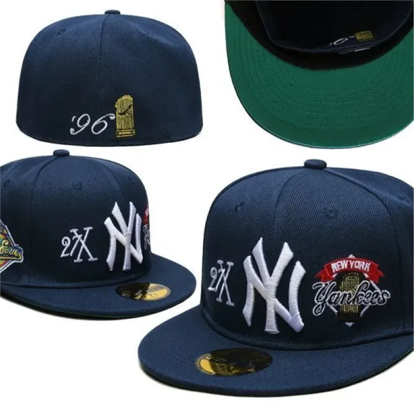 New York Yankees MLB 1996 World Series Championship Snapback Cap Navy Hats - 1