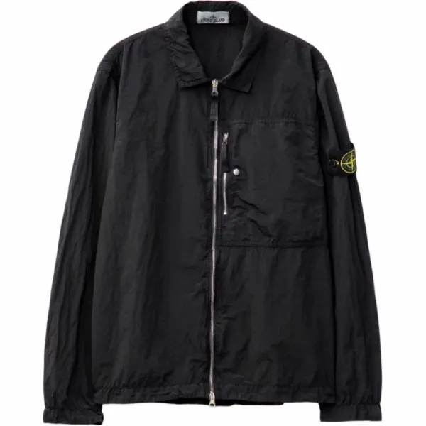 Stone Island Shadow Project Reflective Jacket Black and Silver Outerwear - 10
