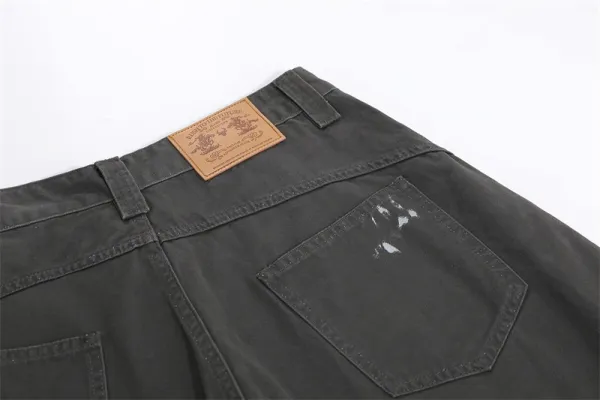 Design Distressed Cargo Shorts Black - 22