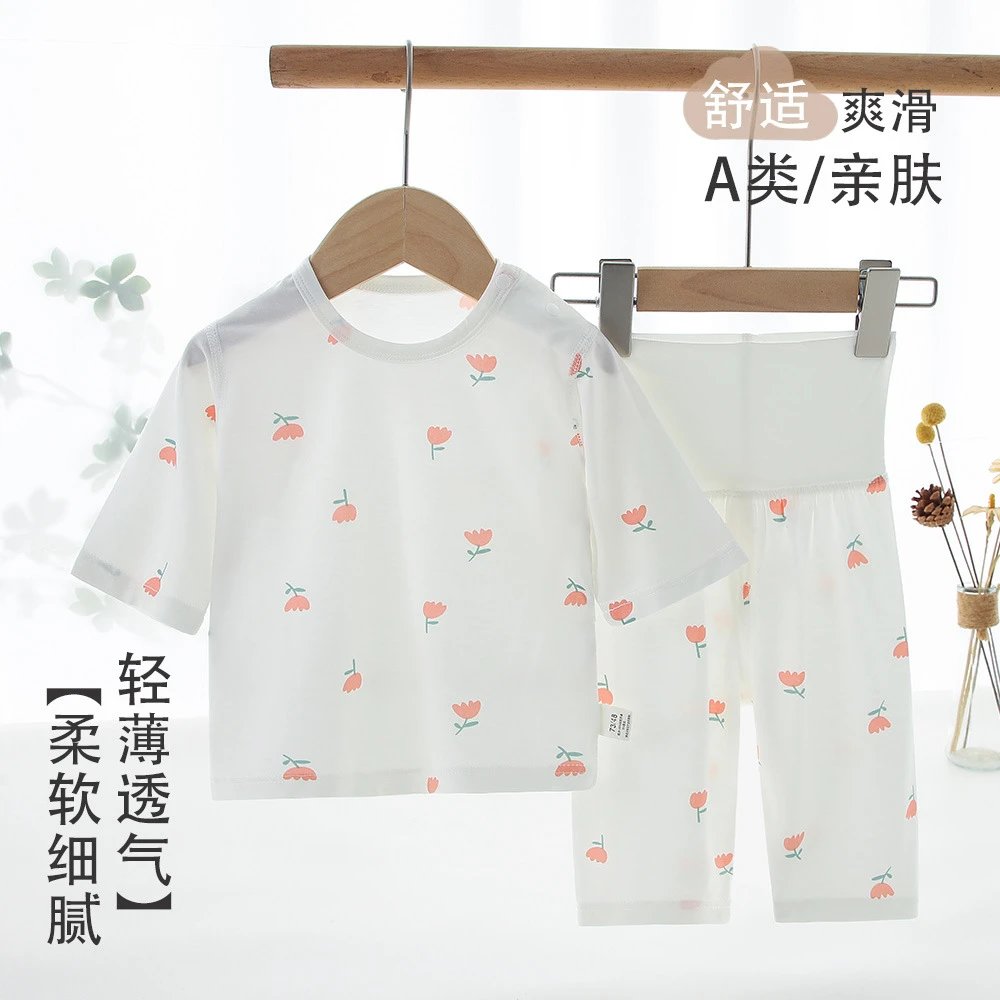 Design Floral Print Lightweight Cotton Set White