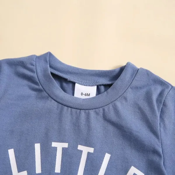 Design Little Dude Green Graphic T-Shirt and Checkerboard Shorts Set - 6
