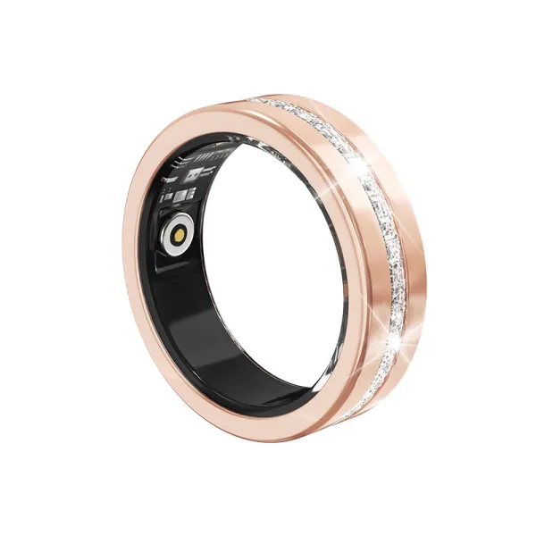 Design Smart Ring with Crystal Accents Rose Gold Smart Ring Jewelry - 24